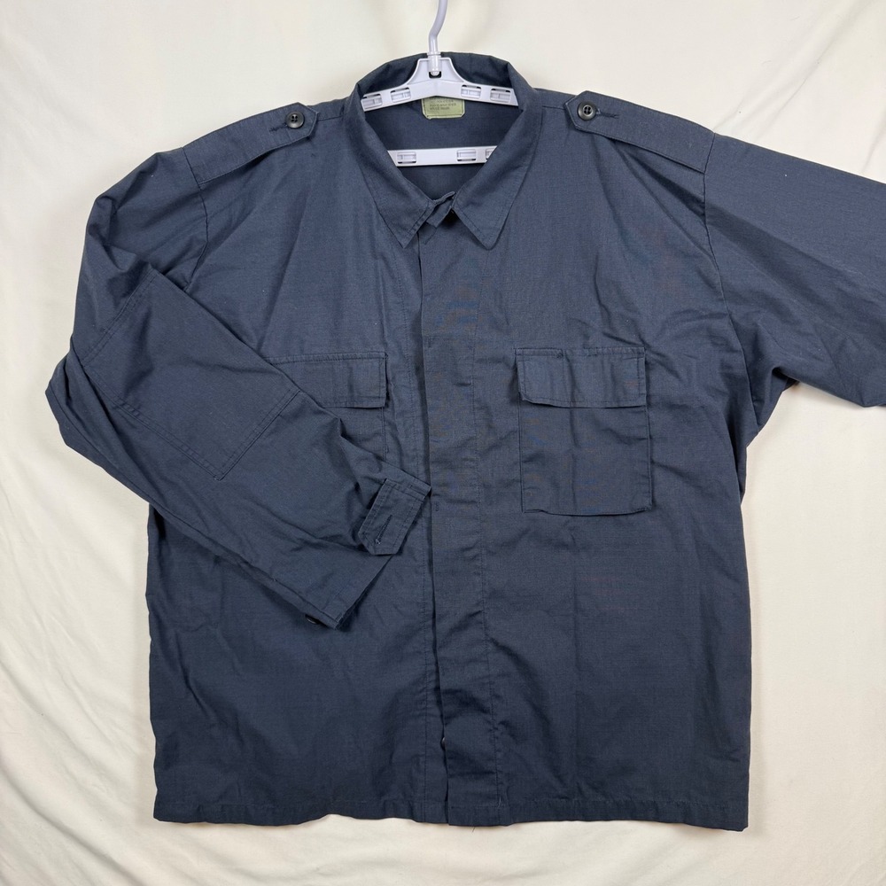 TRU-SPEC Mens XXL Regular Navy Blue Tactical BDU Shirt Ripstop Made in USA